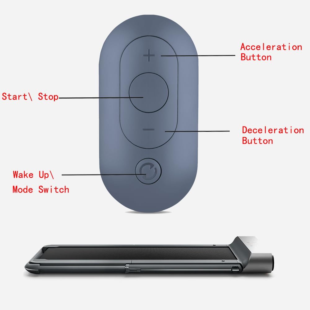 GOUYESHO Walkingpad remote control with labeled buttons.