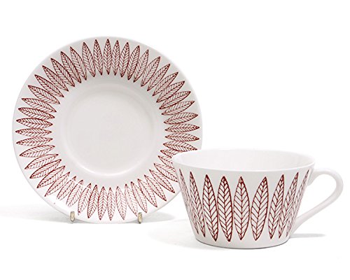 新品　グスタフスベリ　リンドベリ　レッド　サリックス　28cm ２枚 グスタフスベリ / リンドベリ SALIX(サリックス) REDコーヒー