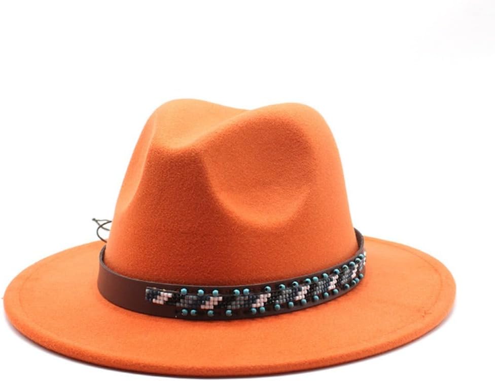 Western Felt Cowboy Hat, Wide Brim, Decorative Checkered Band, Mint Green