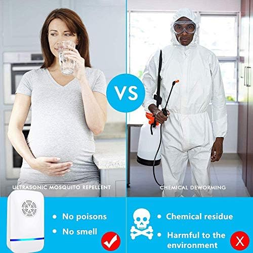 EcoMyLife Ultrasonic Pest Repeller 2 Pack Indoor Fly Deterrent Electronic Plug in Insect Control Anti Spiders, Rats, Moths, Ants, Bed Bugs, Fleas, Cockroaches, Flies, Wasps