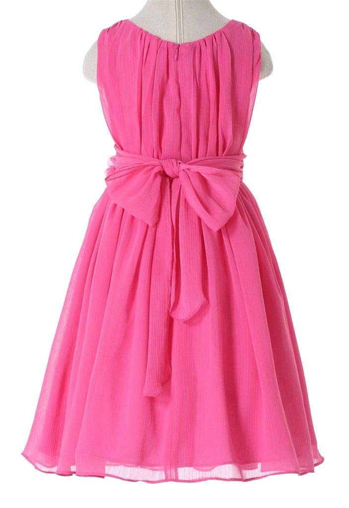 HAPPY ROSE Vestido de Dama de Honor para Niña Vestido Largo de Flores para Niña