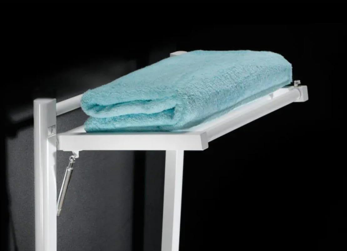 DELTACALOR Radiador toallero eléctrico Dinamic Plus 1003x500 mm Blanco | Secatoallas con Panel abatible y Control Digital