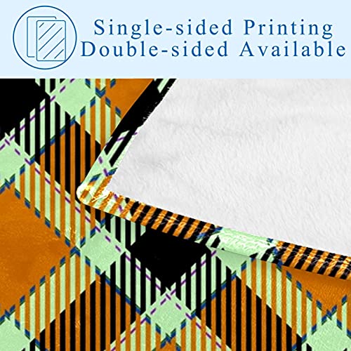 Plaid doux et chaud jaune imprimé graphique pour lit et canapé - 5