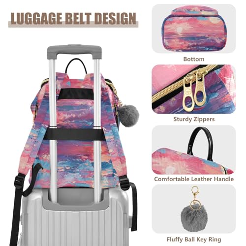KLL Sunrise over The Sea Backpack for Women Stylish Lightweight Ladies Travel Backpack for Gym Work Travel4