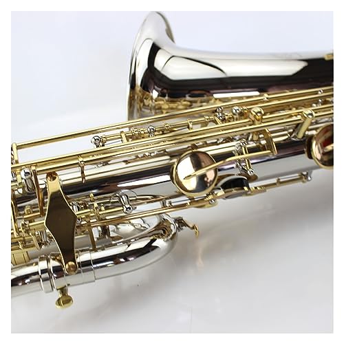 Saxofone Saxofone Eb Barítono Latão Nicke Corpo Prata Chave Dourada Sax Instrumento Musical Com Esto