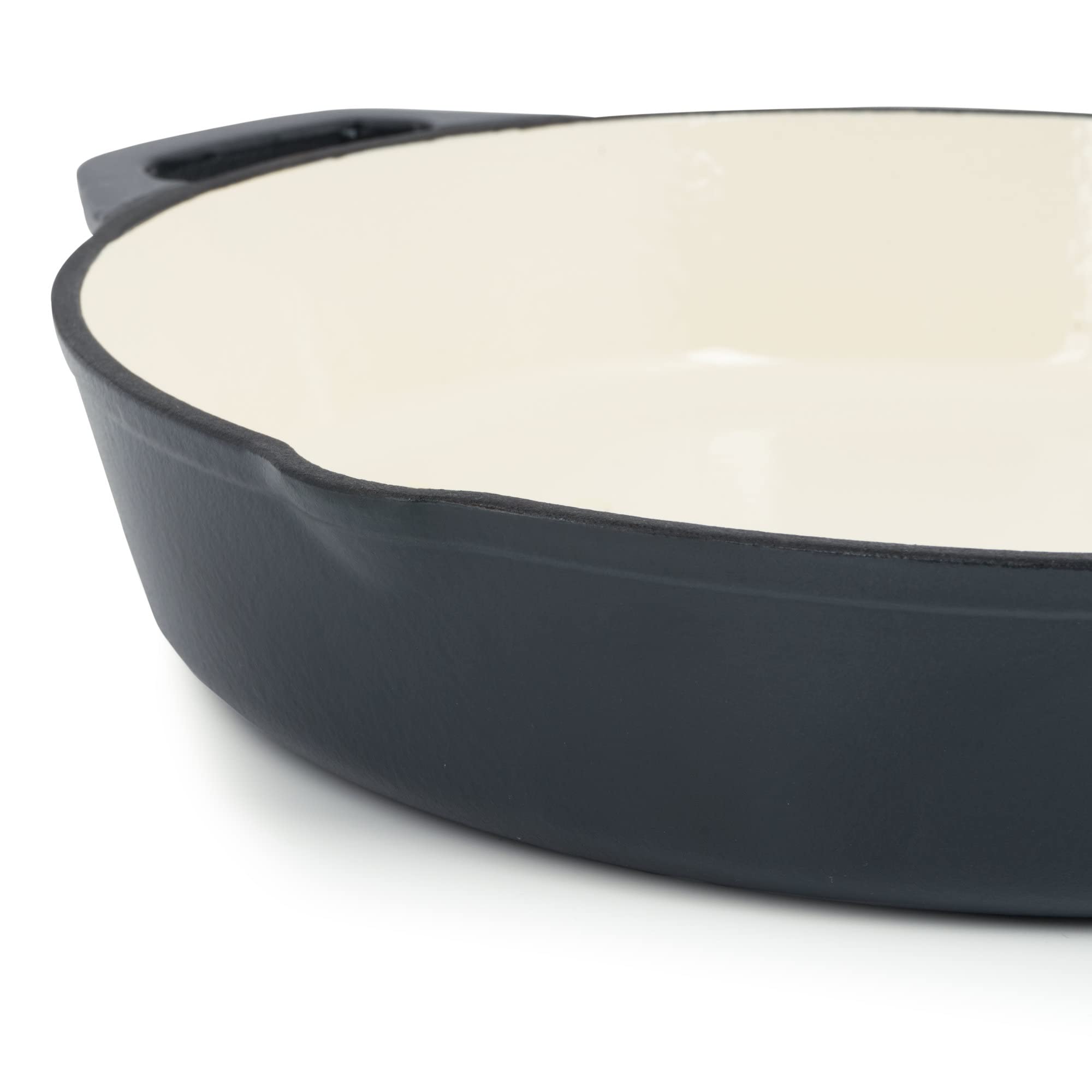 Mahlzeit 3-częściowy zestaw patelni | Ø 24 cm, Ø 29,5 cm, Ø 29 cm | z emaliowanymi żeliwnymi patelniami grillowymi | Blue Berry | żeliwna patelnia do smażenia, patelnia żeliwna, patelnia żeliwna, patelnia uniwersalna, patelnia do steków