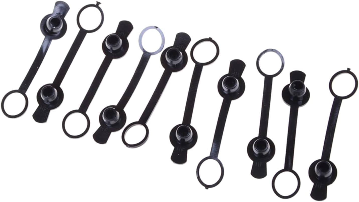 10 PCS Black Waterproof Cap for DC Power Cap DC022B Jack Silicone Waterproof Cover DC Power Cap Dustproof Plugs Protective Caps Wheel Accessories and Parts