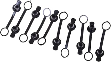 10 PCS Black Waterproof Cap for DC Power Cap DC022B Jack Silicone Waterproof Cover DC Power Cap Dustproof Plugs Protective Caps Wheel Accessories and Parts