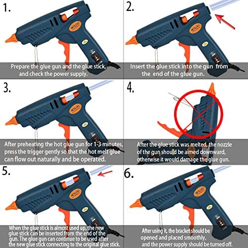 60/100W Hot Glue Gun Full Size With Carry Bag And 28 Pcs Hot Glue Sticks, Dual Power High Temp Melt Glue Gun Kit For Diy Arts Craft Projects, Home Quick Repairs #TOP6