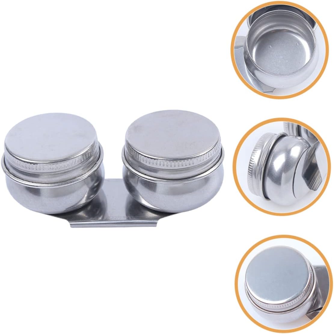 OSALADI Stainless Steel Oil Palette Cup with Lid Professional Large Mouth Brush Washing Mixing Container Portable Art Supplies for Painting Mediums Pigment Storage