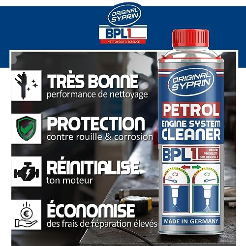 SYPRIN Nettoyant système essence - Additif essence pour voiture et moto I Nettoyage des injecteurs I Améliore la perform