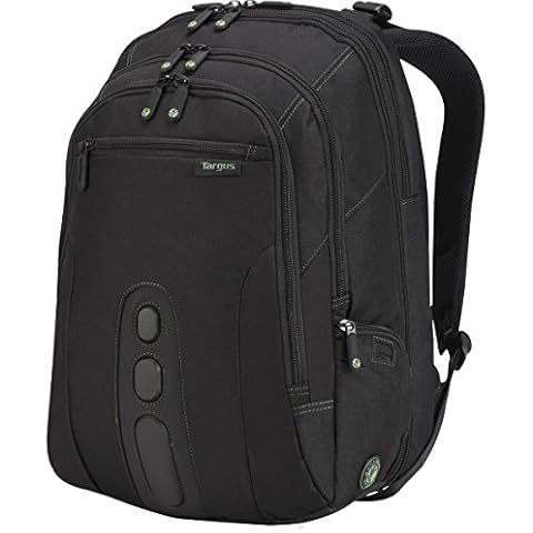 Targus Spruce EcoSmart Travel Laptop Backpack for 17 inch Laptops, TSA-Friendly Carry On Backpack Laptop Bag for Work and Travel, Black (TBB019US) Cover