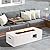 ECOTOUGE 42" Patio Propane Fire Pit Table, 50,000 BTU Rectangle Concrete Fire Table with Weather-Resistant Pit Cover, Auto-Ignition, Free Lava Rocks, Tank Holder is Not Included, White