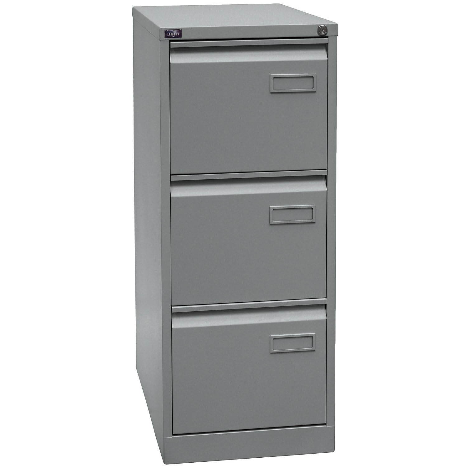 BISLEY Light Hängeregistraturschrank, einbahnig, DIN A4, 3 HR-Schubladen, Metall, 355 Silber, 62.2 x 41.3 x 101.6 cm