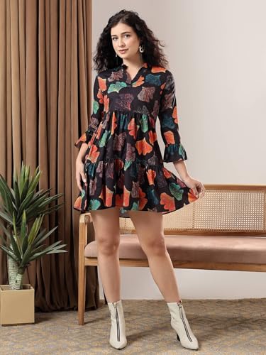 Image of KOTTY Women's Flowy Midi Round Neck Plus Size Dress