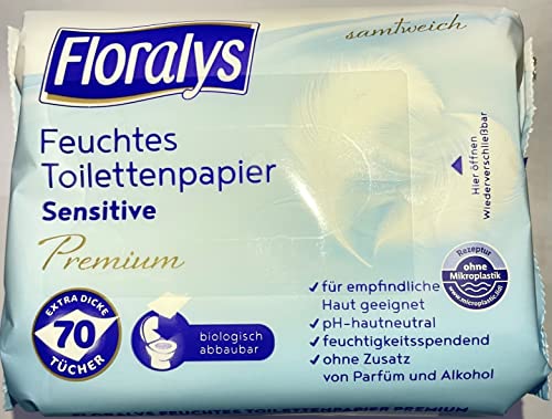 MIX Papel higiénico suave y húmedo, sensible, 8 unidades (8 x 70 hojas = 560 hojas).