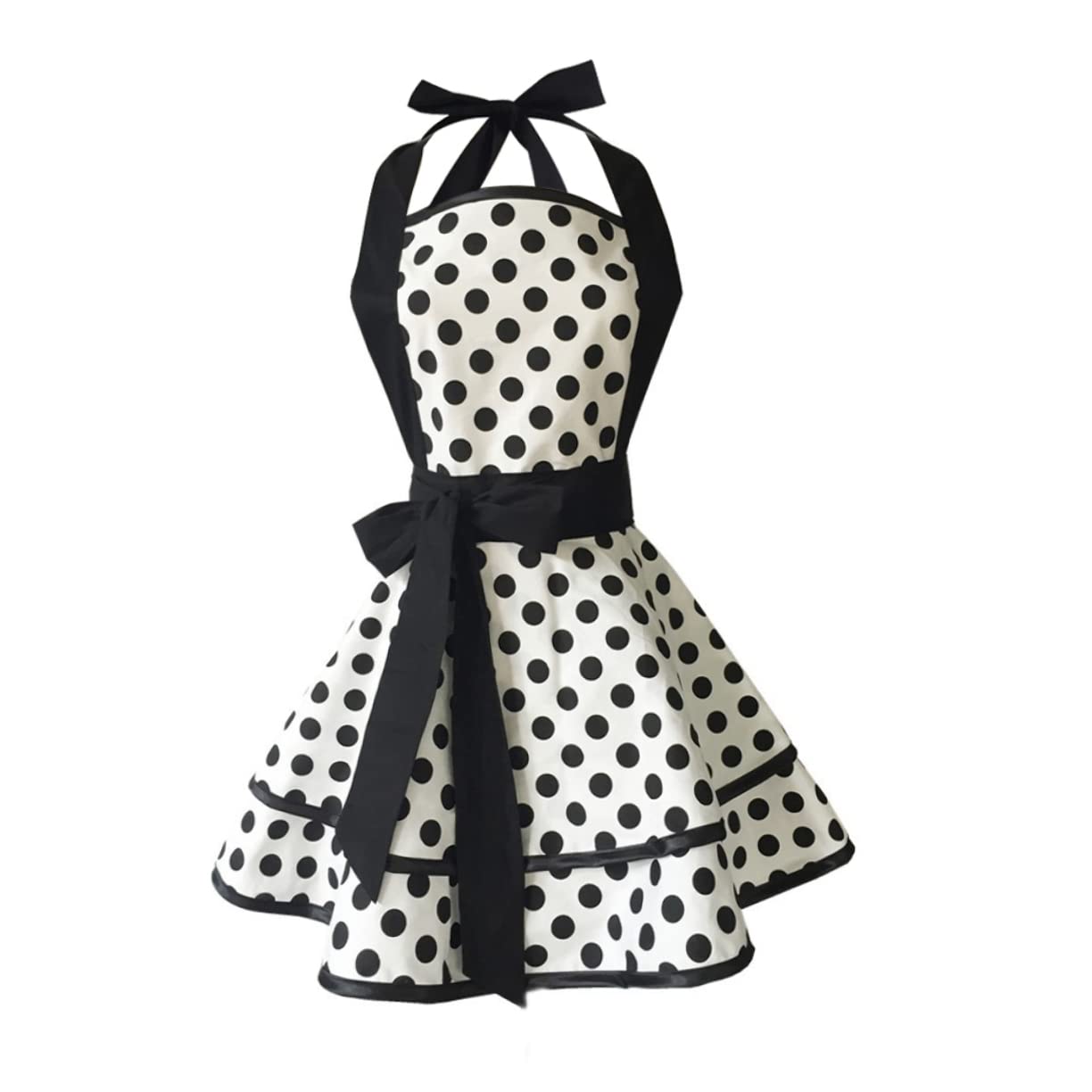 TOPBATHY Delantal de Doble de Algodón para Cocina Delantal Vintage para Adultos para Limpieza el Hogar o Eventos como Año