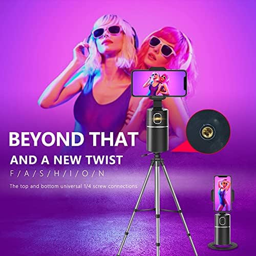 Smart Tracking HolderNO APP Required, Ushining Auto Face Tracking Cellphone Mount AI Tracking Tripod Selfie Stick Smart for Live Streaming/Vlogging/Video Shooting/All Phones/Tablets/iPad
