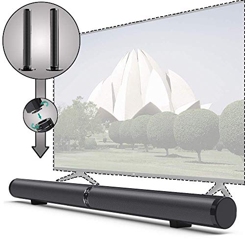 Zoeson Barra de Sonido 2.0 Canales, Potencia 90dB, Subwoofer Incorporado + Bluetooth para TV, Soporte Óptico, 3,5 mm Audio AUX, USB, Diseñado para Cine en Casa
