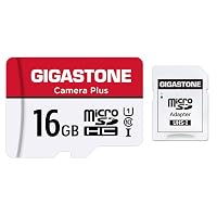 Gigastone Scheda di Memoria Micro SDHC da 16 GB, Telecamera Plus Serie