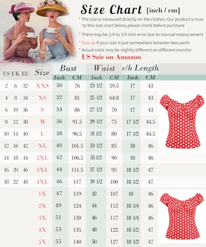 Image of YARN & INK Women's Rockabilly Tops 1950s Pinup Shirt Casual Off Shoulder Vintage Blouse