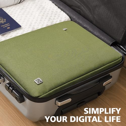 NIDOO 15 Inch Laptop Sleeve Case Protective Carrying Bag Cover for 15" MacBook Air M4/ Surface Laptop 5 6 7/ Yoga Slim 7i /15.3" ThinkPad X9 / IdeaPad Slim 5i Gen 9 / IdeaPad 3/15.6" XPS 15,Green