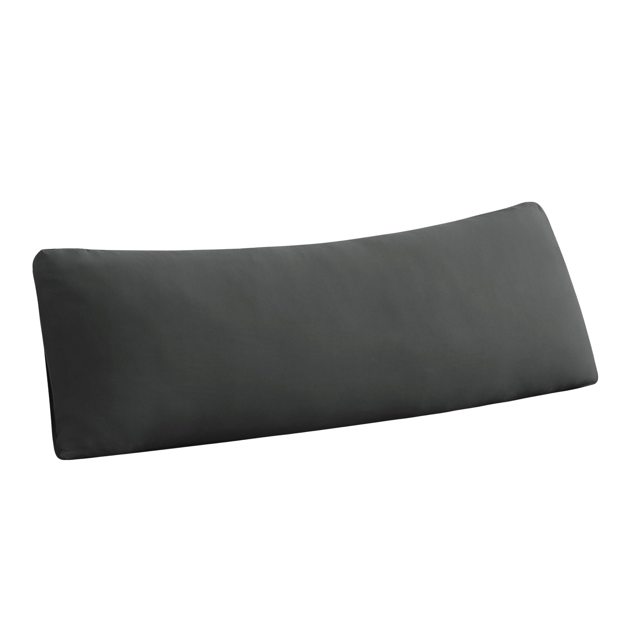 Stretchy Body Pillow Case Cover - Jersey Knit Long Pillowcase for Body Pillow, 1 Pack - Envelope Closure & Skin-Friendly, Soft and Breathable for Sleeping, 20"x54", Dark Gray