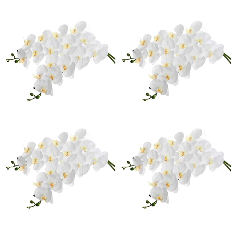 Hndhbfgrt 8Pcs 38Inch Artificial Real Contact Orchids Flowers 9Heads Latex Phalaenopsis Stems for DIY Wedding Centerpieces,Kitchen
