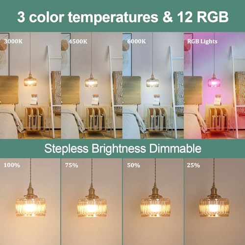 Image of Shenmoyl Battery Operated Pendant Light 5000mAh Rechargeable Chandelier with Remote Control Wireless Adjustable Hanging Amber Striped Light for Kitchen Island Dining Room Hallway