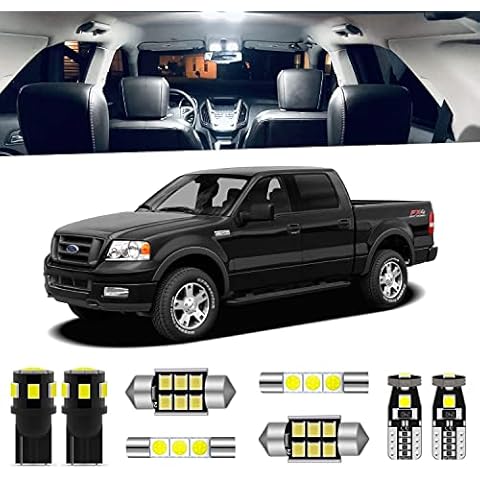 ENDPAGE 13-Pieces F150 Interior LED Light Kit for Ford F-150 2004 2005 2006 2007 2008 White 6000K Interior LED Lighting Package + Cargo Lights, License Plate Lights, Install Tool Cover