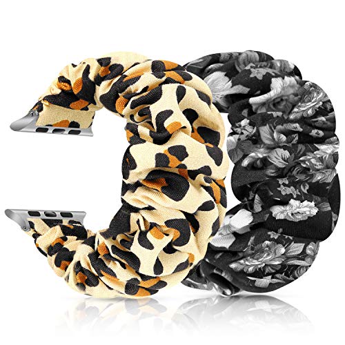 Image of Greatfine Scrunchie Band Compatible with Apple Watch Bands 38mm 40mm 41mm 42mm 44mm 45mm 46mm 49mm Women, Elastic Scrunchie Watch Strap for iWatch Watch Series 11 10 9 8 7 6 5 4 3 2 1 SE 3 2 Ultra 3 2