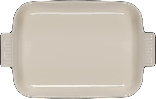 Miniatura 30 de Le Creuset Stoneware Heritage - Plato rectangular, 4 cuartos de galón (12 x 9 pulgadas), sal marina Artichaut