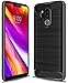 LG G7 ThinQ case, LG G7 Case, Suensan TPU Shock Absorption Technology Raised Bezels Protective Case Cover for LG G7 smartphone (Black)
