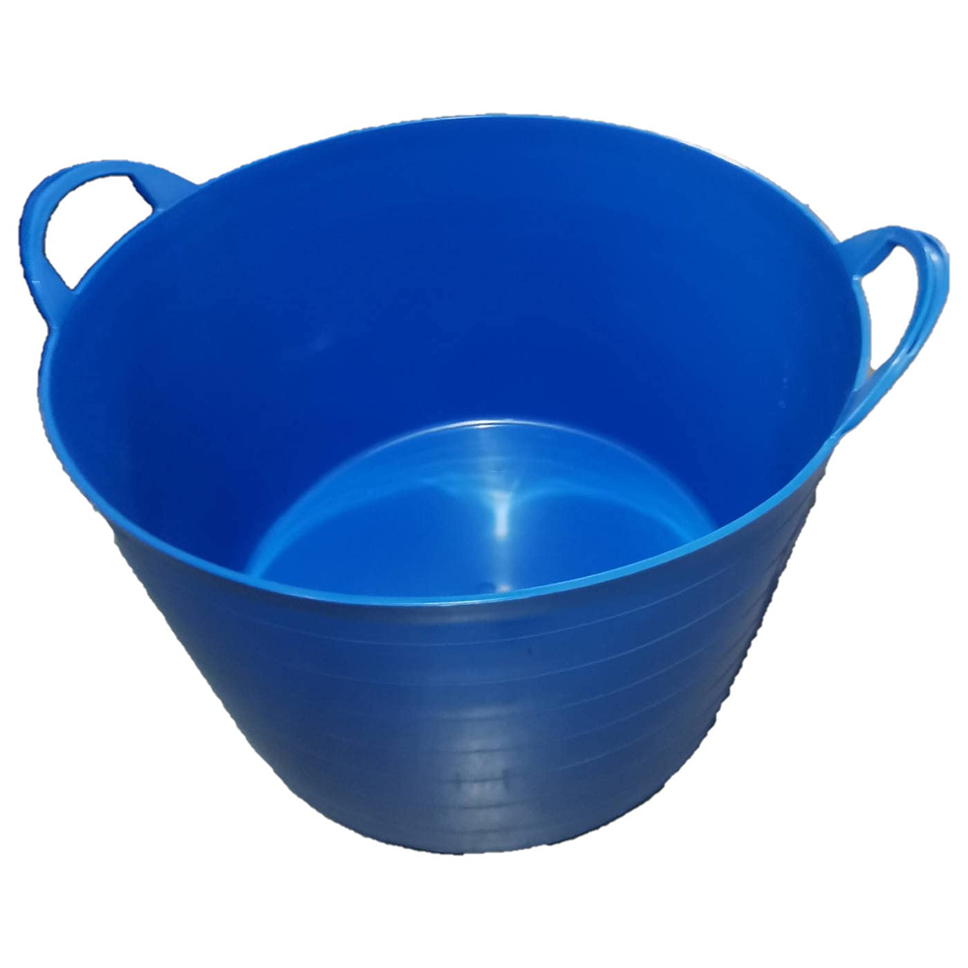 Pack de 4 capazos de plástico Flexible, de Color Azul, de 58 x 33,5 cm con Capacidad de 65 litros, con Asas, Ideal para Trabajo de Vendimia, Agricultura…Cubo de plástico(4uds/ 65 litros Azul)