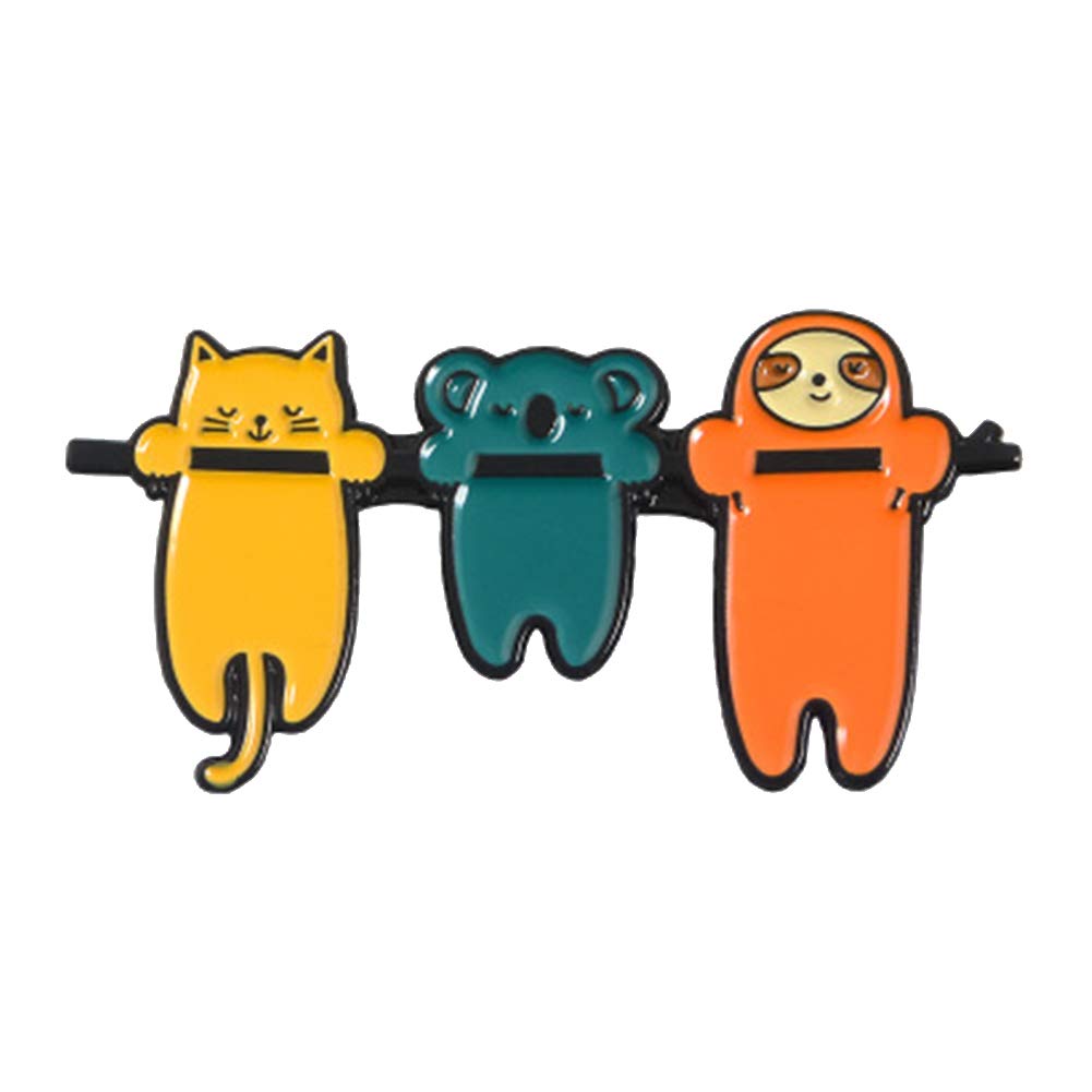 Aisoway Cute Funny Sloth Enamel Pin Lazy Animal Badge Brooch Lapel Pins Denim Jeans Shirt Bag Jewelry