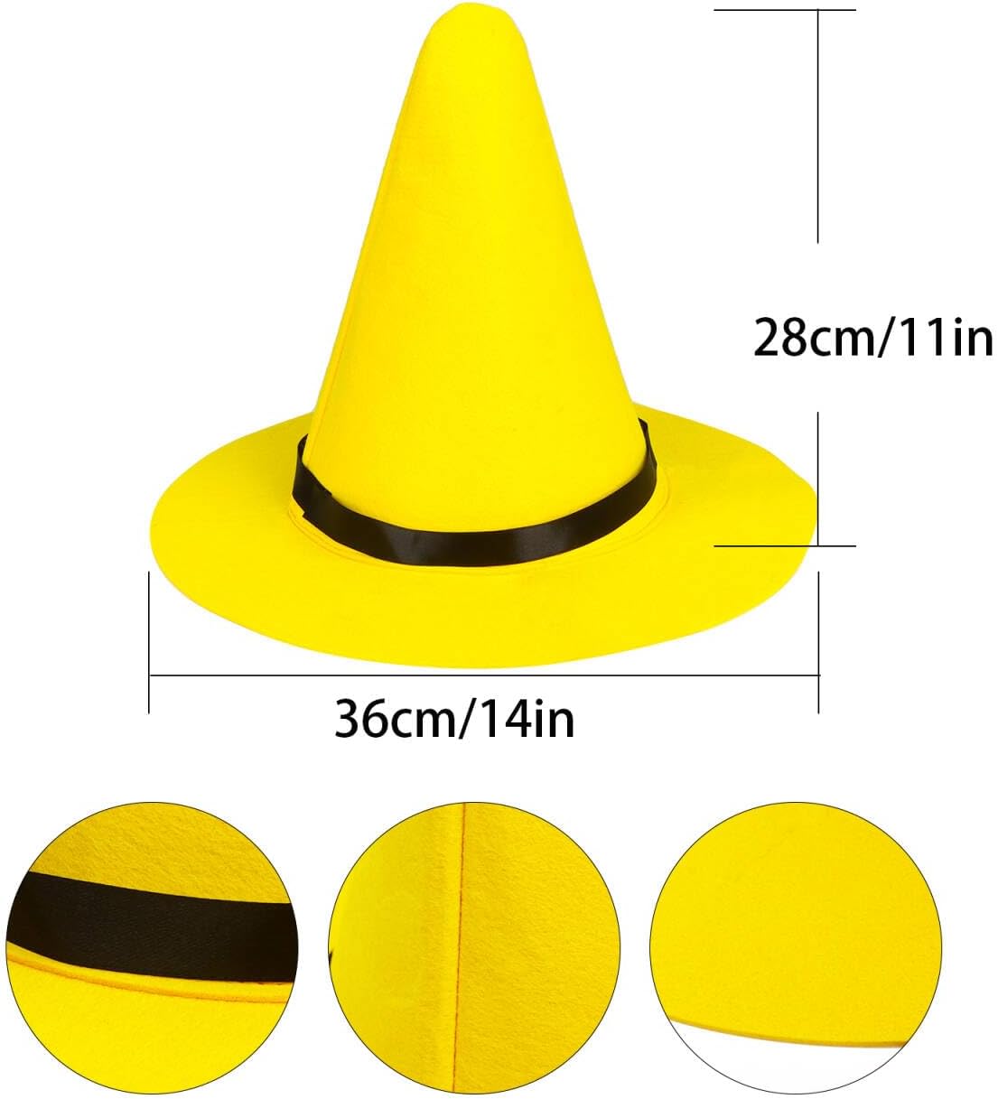 FOCUSOUL Man Yellow Hat Costume Accessories Pointy Hat Polka Dot Tie Stuffed Monkey Halloween Cosplay Set - Image 5