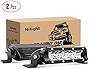 Nilight 40001S-B Bar Super Slim 2PCS 7 Inch 30W Spot Driving Fog 3600LM Single Row Off Road LED Lights for Jeep-2 Style Mounting Brackets, 2 Years Warranty