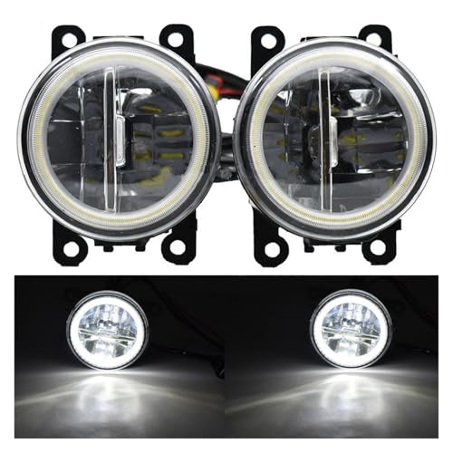 Phare antibrouillard LED Mitsubishi ASX puissant avec feux diurnes Yeux d'ange blancs