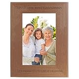 CustomGiftsNow Only The Best Grandmas Get Promoted to Great Grandma Natural Alder Wood Engraved Tabl