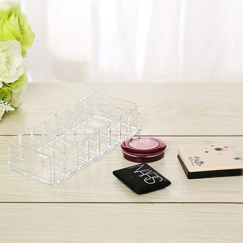 Miniatura 7 de Organizador compacto de acrílico transparente, 2 unidades, iluminadores, sombra de ojos, organizador de maquillaje, 8 espacios