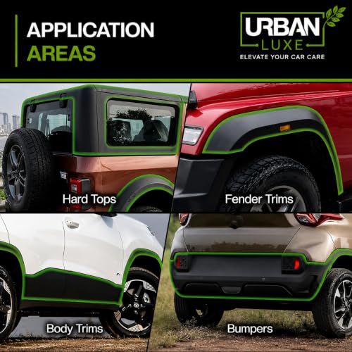 Image of Herbal Plastic & Rubber Restorer Spray with Neem Extract | Antibacterial Formula | Restores Faded Plastic, Vinyl & Rubber | Dashboard Door Trim, Bumper,Exterior Shine | UV Protection