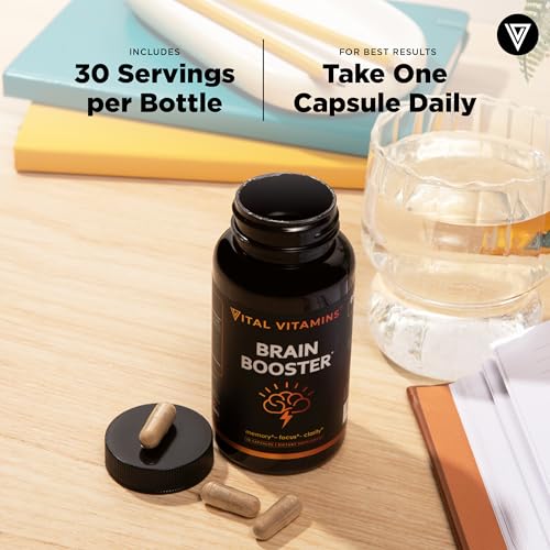 Image of Vital Vitamins Brain Booster Supplements for Memory and Focus, 3-Pack