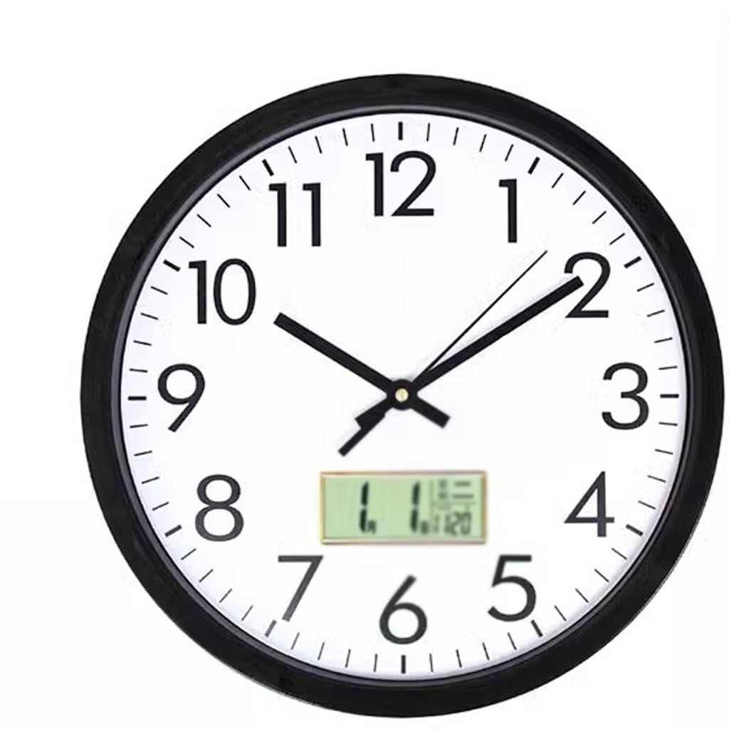 EINES Clock Wall Clock Living Room Silent Quartz Clock Wall Clock Home Modern Clock(B)