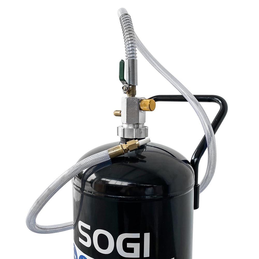 SOGI SPS-7 Sabbiatrice portatile a bicarbonato di sodio - 26.5 L (7 galloni) - 6.2 bar - uso esterno e interno (Sabbiatrice + 25 kg di bicarbonato di sodio)