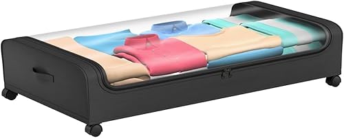 Almacenamiento debajo de la cama, contenedores de almacenamiento debajo de la cama con ruedas, organizador de almacenamiento de zapatos debajo de la