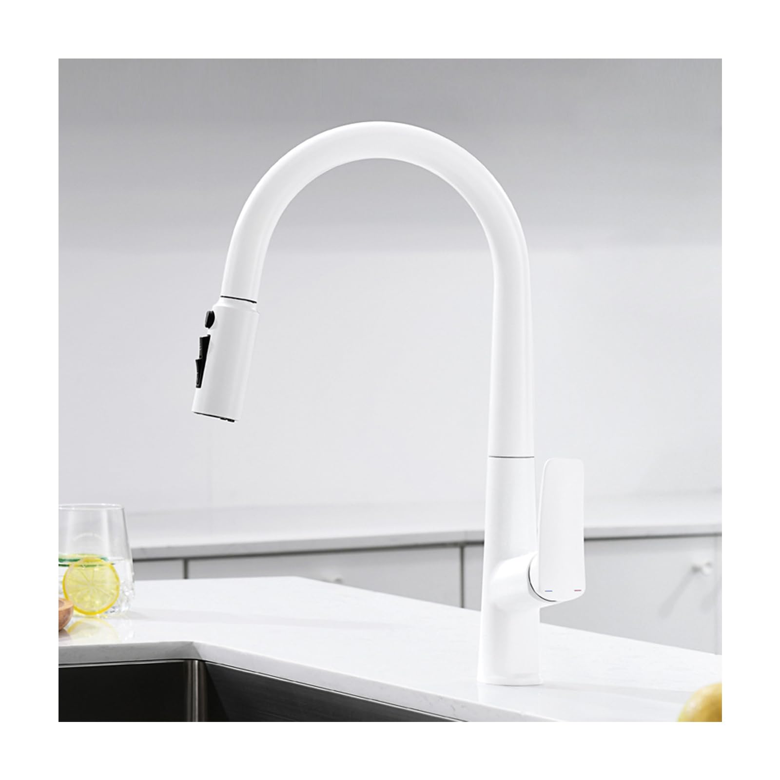 Robinet de cuisine mitigeur noir douchette extractible évier laiton durable