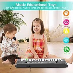 Shayson Piano pour Enfants Keyboard 37 Touches Clavier Musical Electronique avec Microphone Jouets de Musique éducatifs… – Image 4