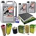 Produktbild QR-PARTS 69359489 Filter Set Inspektionspaket 7 Liter Liqui Moly Motoröl Top Tec 4200 5W-30 MANN-FILTER Innenraumfilter Kraftstofffilter Luftfilter Ölfilter