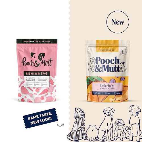 Pooch & Mutt - Senior, Getreidefreies Hundetrockenfutter, Huhn & Superfood Mischung, 1,5 kg