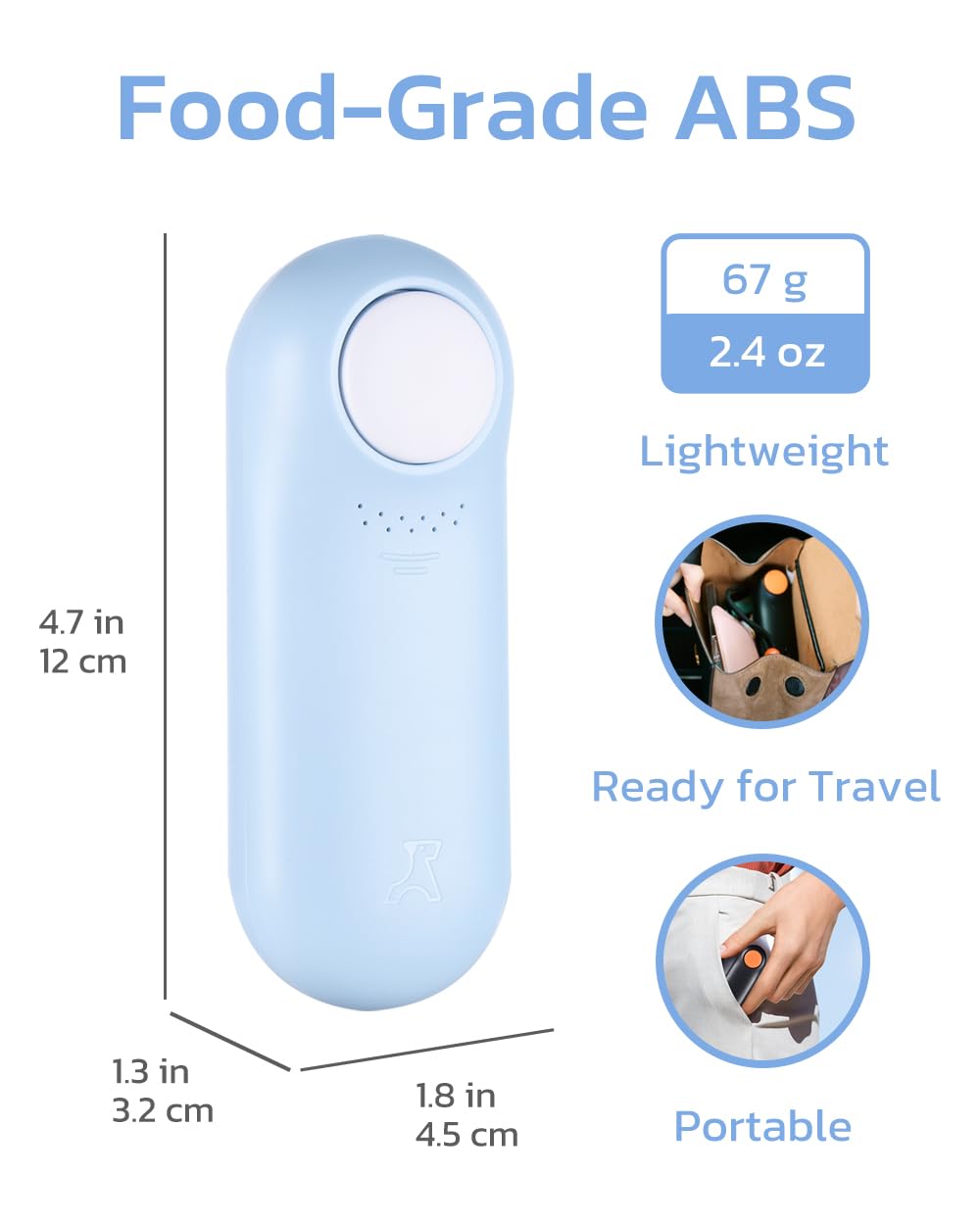 Clicker - Bolsa de entrenamiento para perros y golosinas para perros, alternativa de doble uso, 2 en 1, duradero, ligero (2.3 onzas), fácil de limpiar y manejar, rápido de llenar, diseño innovador